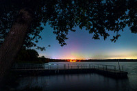 "Northern Lights at the Dock", Shabbona Lake