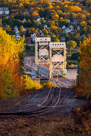 "Portage Lake Lift Bridge in Autumn"