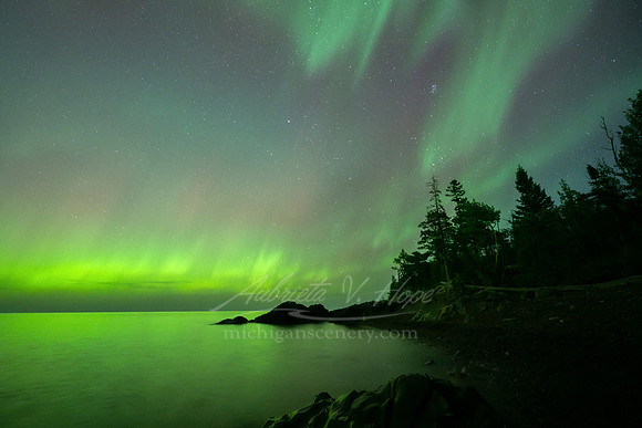 "Sky Fire at Copper Harbor"
