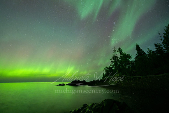 "Sky Fire at Copper Harbor"