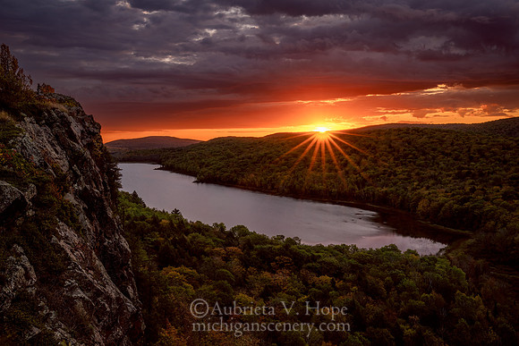 "Sunrise Spectacular, Lake of the Clouds"