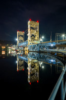 "Night Lights at the Portage Lake Lift Bridge"