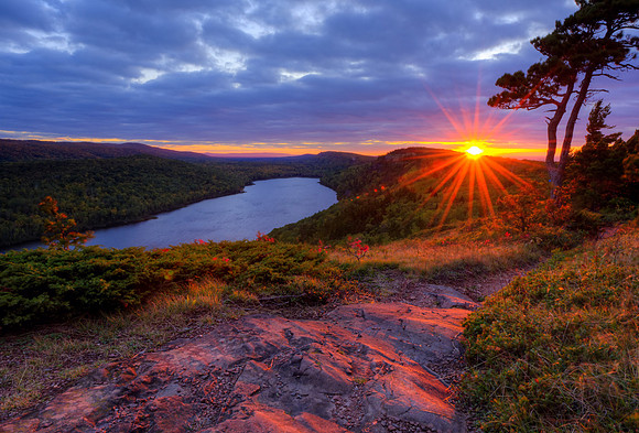 "Fiery Autumn Sunset, Cloud Peak"