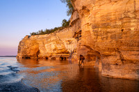 "Sunset Reflections, Pictured Rocks Boat Cruise"