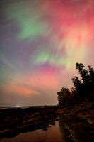 "Red Aurora on the Superior Shore", Porcupine Mountains