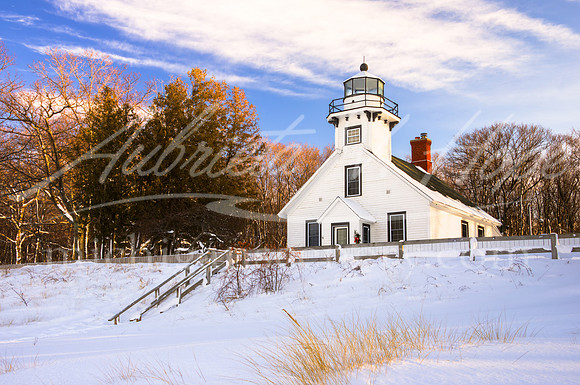"Snowy Afternoon, Mission Point Lighthouse"