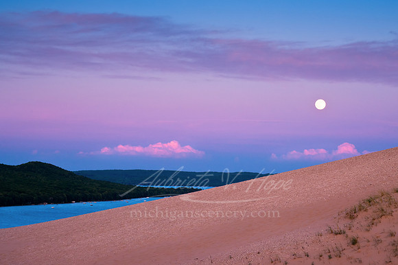 "Strawberry Moon Over Glen Lake"