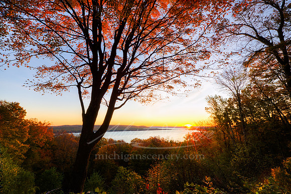 "Autumn Sunrise, Glen Lake"