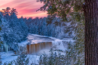 "Winter Twilight at Tahquamenon Falls"