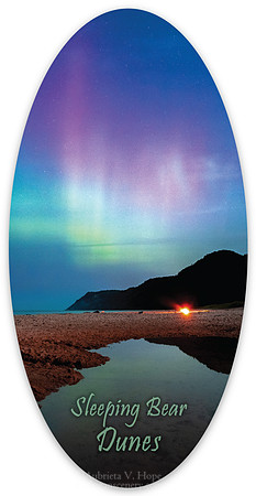 "Northern Lights, Otter Creek", 2"x4" Oval Sticker
