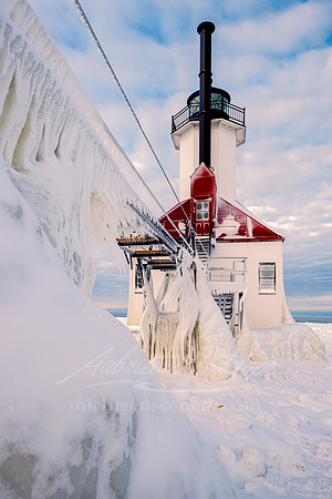 "St. Joseph Lighthouse in Winter"