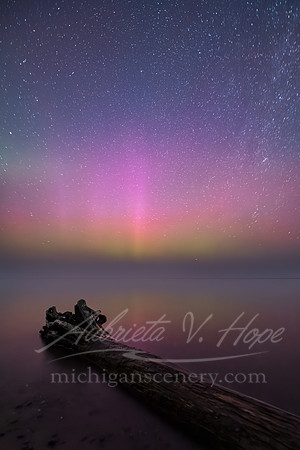 "Aurora in the Mist, Little Girl's Point"