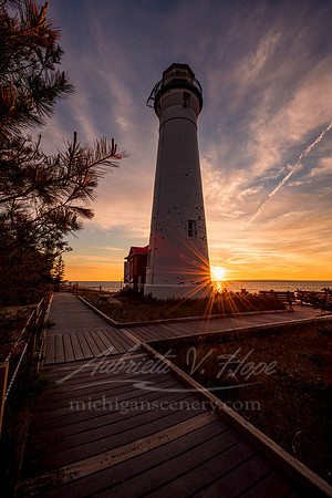 "Crisp Point Lighthouse in June"