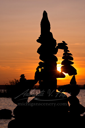 "Sunset Cairn at Mission Point"