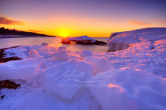 "Sunset on Ice"