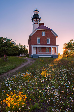 "Wildflower Sunset, AuSable Lighthouse"