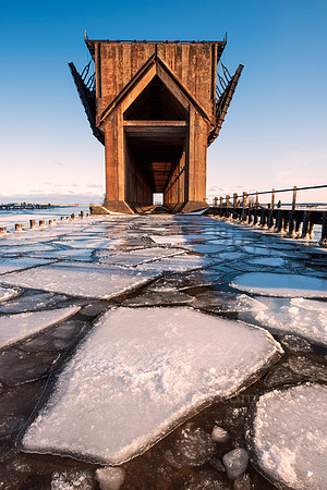 "Icy Afternoon, Lower Harbor Ore Dock, Marquette"