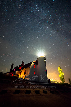 "Starry Skies at Point Betsie Lighthouse"