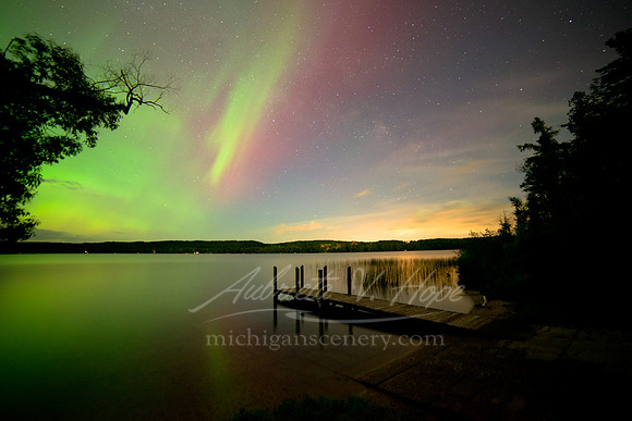 "Northern Lights at Lime Lake"