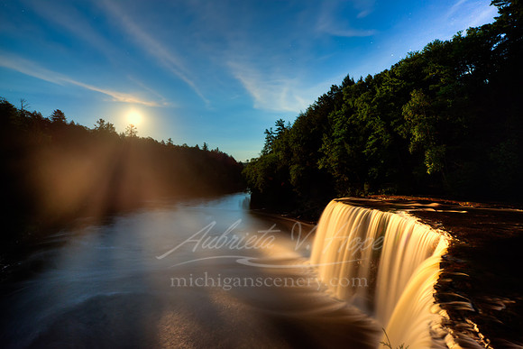 "Moonrise at Tahquamenon Falls"