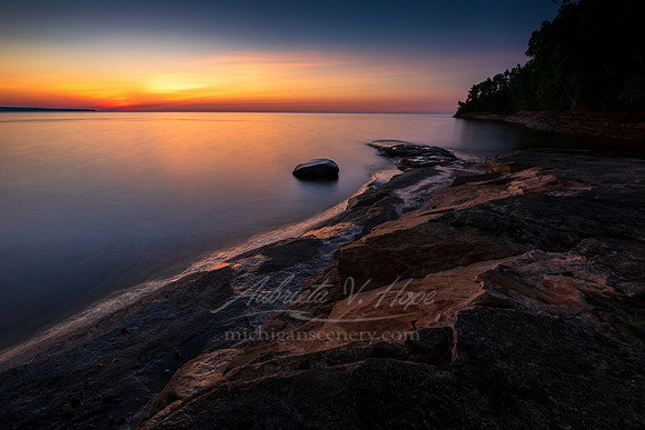 "Twilight at Miners Beach, Pictured Rocks National Lakeshore"