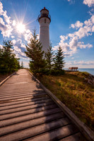 "Sparkling Day at Crisp Point Lighthouse"