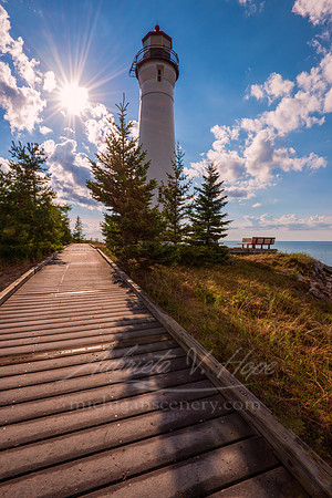 "Sparkling Day at Crisp Point Lighthouse"