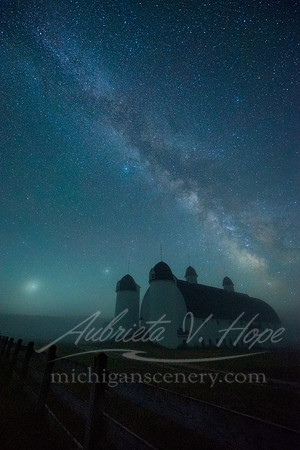 "Milky Way in the Mist, DH Day Barn", Sleeping Bear Dunes National Lakeshore