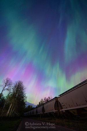 "All Aboard for the Aurora, Spooner, Wisconsin"