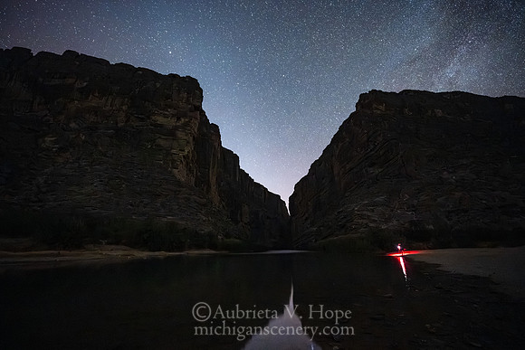 "December Stars at Santa Elena Canyon"