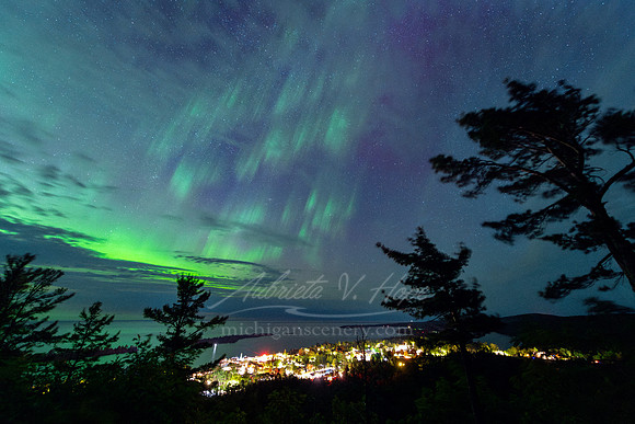 "Independence Day Aurora at Brockway Mountain Overlook"