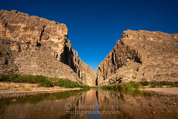 "Santa Elena Canyon in the Moonlight"