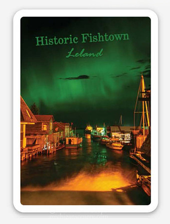 "Northern Lights, Fishtown 2"x3" sticker